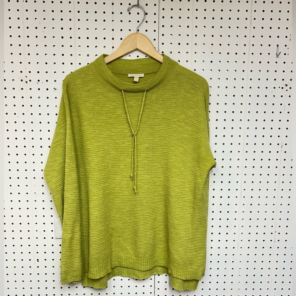Eileen Fisher Lime Green Knit Top